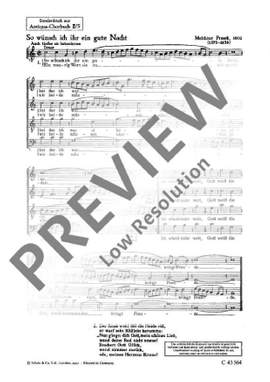 Ahle, Johann Rudolph / Franck, Melchior / Lemlin, Lorenz: So wünsch ich eine gute Nacht / Was mag doch diese Welt / Der Gutzgauch auf dem Zaune saß