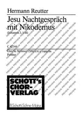 Reutter, Hermann: Jesu Nachtgespräch mit Nikodemus