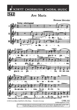 Schroeder, Hermann: Ave Maria, gratia plena