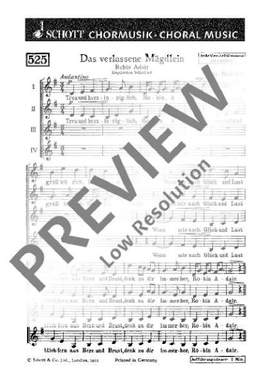 Zoll, Paul: Das verlassene Mägdlein
