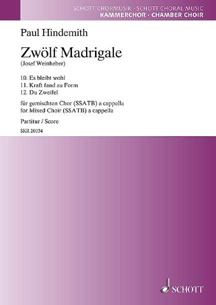 Hindemith, Paul: 12 Madrigals