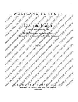 Fortner, Wolfgang: Der 100. Psalm