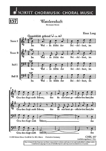 Lang, Hans: Wanderschaft