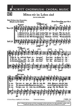 Cornelius, Peter: Mitten wir im Leben sind vom Tod umfangen op. 9/3