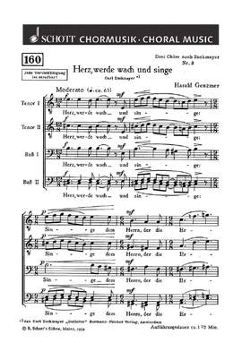 Genzmer, Harald: Drei Chöre GeWV 54