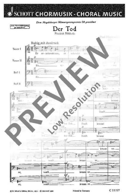 Hindemith, P: Der Tod