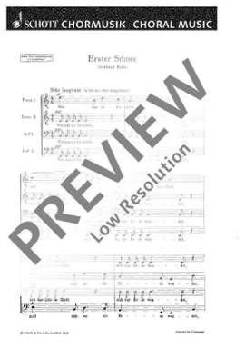 Hindemith, Paul: Erster Schnee