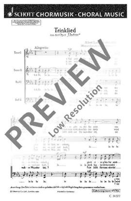 Lortzing, Albert: Trinklied
