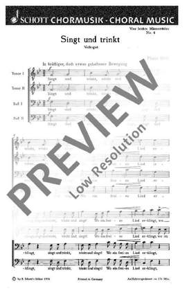 Biebl, Franz: Vier leichte Männerchöre