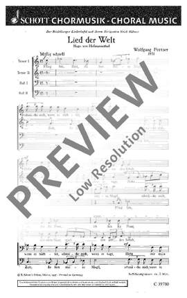 Fortner, Wolfgang: Lied der Welt