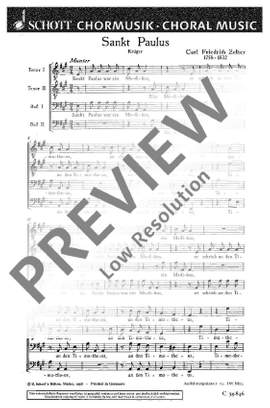 Zelter, Carl Friedrich: Sankt Paulus