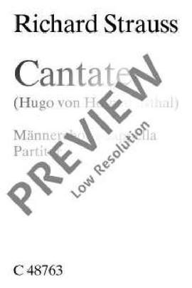 Strauss, Richard: Cantate o. Op. AV. 104