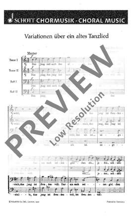 Hindemith, Paul: Variationen über ein altes Tanzlied