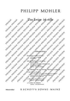 Mohler, Philipp: Das Ewige ist stille op. 42/3