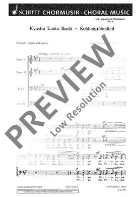 Sakamoto, Y: Vier japanische Chorlieder