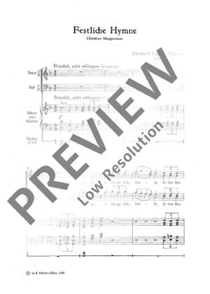 Wittmer, Eberhard Ludwig: Festliche Hymne