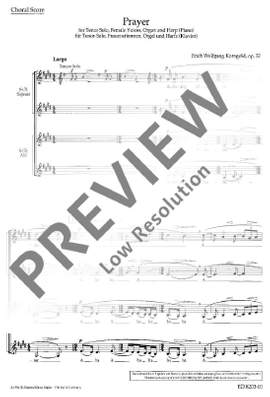 Korngold, Erich Wolfgang: Prayer op. 32