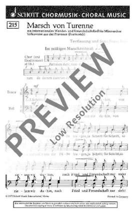Biebl, Franz: Marsch von Turenne
