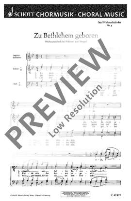 Schroeder, Hermann: Fünf Weihnachtslieder