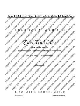 Werdin, Eberhard: Zwei Trinklieder