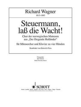 Wagner, Richard: Steuermann, lass die Wacht! WWV 63