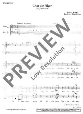 Wagner, Richard: Chor der Pilger WWV 70