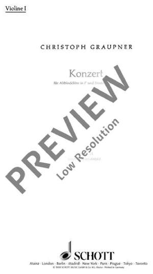 Graupner, Christoph: Concerto