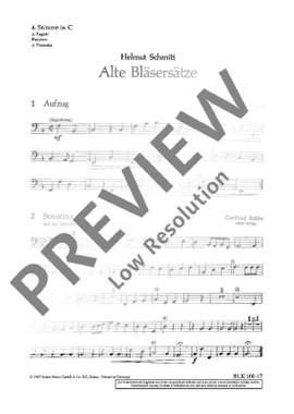 Schmitt, Helmut: Alte Bläsersätze