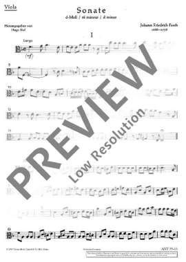Fasch, Johann Friedrich: Sonata d minor