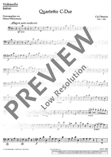 Stamitz, Carl Philipp: Quartet C major