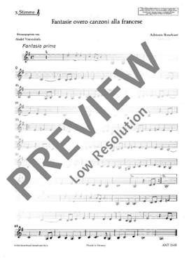 Banchieri, Adriano: Fantasie overo canzoni alla francese