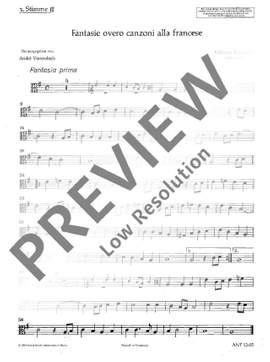 Banchieri, Adriano: Fantasie overo canzoni alla francese