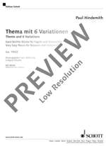 Hindemith, Paul: Theme and 6 Variations Product Image