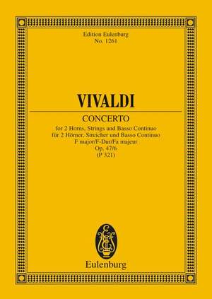 Vivaldi, Antonio: Concerto F major op. 47/6 RV / P 321