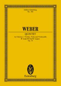 Weber, Carl Maria von: Quintet Bb major op. 34 JV 182; WeV P.11