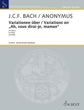 Anonymous / Bach, Johann Christoph Friedrich: Variations on "Ah, vous dirai je, maman" Heft 5