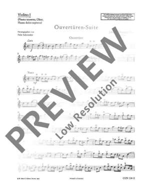 Pez, Johann Christoph: Overtures - Suite A Minor