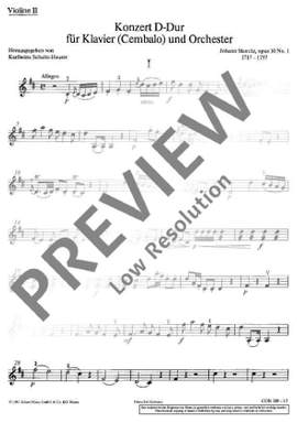 Stamitz, Johann Wenzel Anton: Concert D major op. 10/1