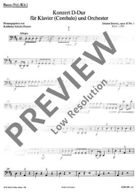 Stamitz, Johann Wenzel Anton: Concert D major op. 10/1