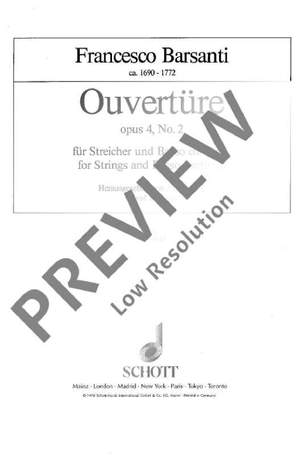 Barsanti, Francesco: Ouverture D minor op. 4/2