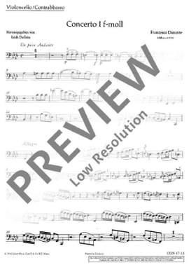 Durante, Francesco: Concerto I F minor