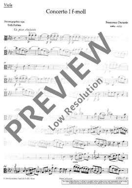 Durante, Francesco: Concerto I F minor