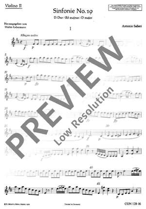 Salieri, Antonio: Symphony No. 19 D Major