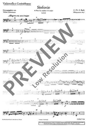 Bach, Carl Philipp Emanuel: Symphony A major Wq182/4