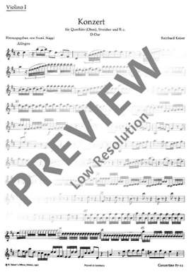 Keiser, Reinhard: Flute Concerto D major