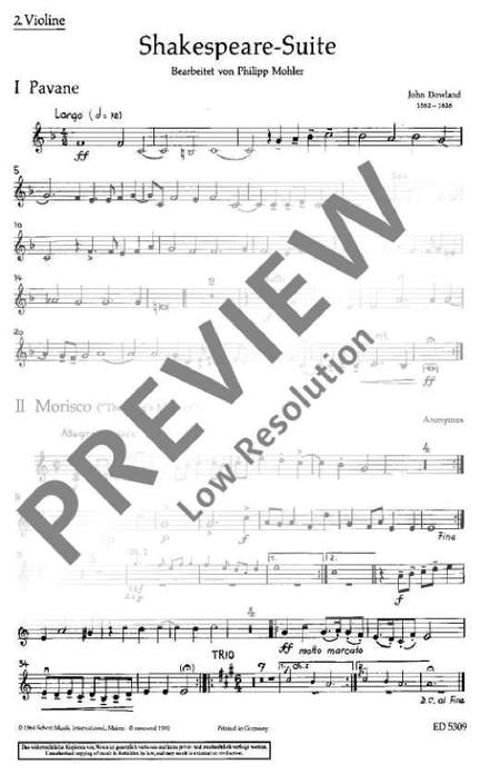 Mohler, Philipp: Shakespeare Suite