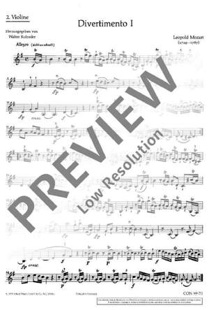 Mozart, Leopold: Divertimento I