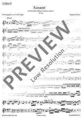 Keiser, Reinhard: Flute Concerto D major