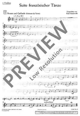du Terte, Estienne / Gervaise, Claude / Hindemith, Paul: Suite französischer Tänze
