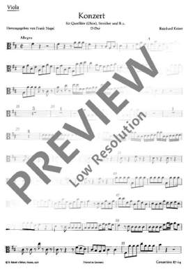Keiser, Reinhard: Flute Concerto D major